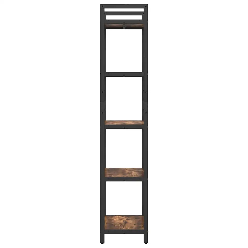 Libreria-Scaffale per Libri-Mobile di Stoccaggio Rovere fum¨¦ 56 x 34 x 171 cm Legno multistrato
