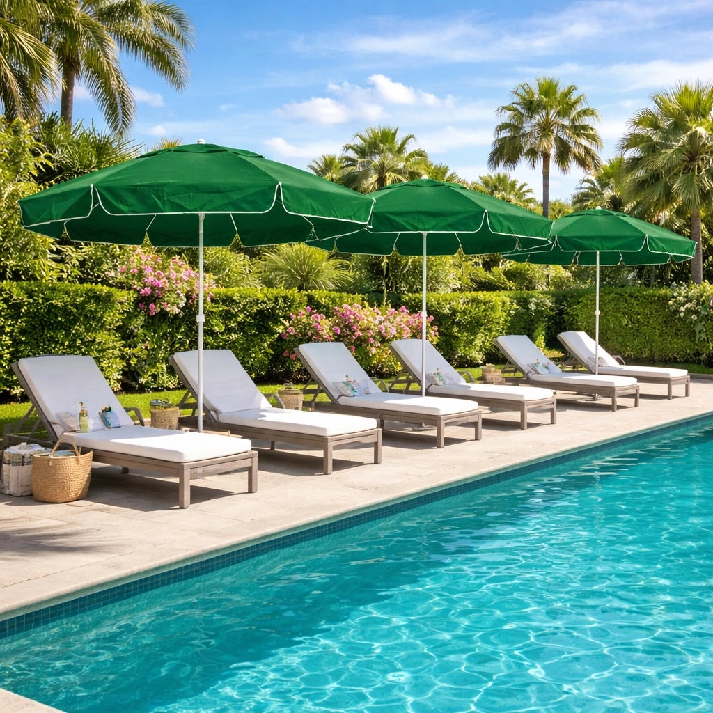Ombrellone Mare Spiaggia 240 cm Antivento Alluminio UV50+ Inclinabile con Custodia e Trivella