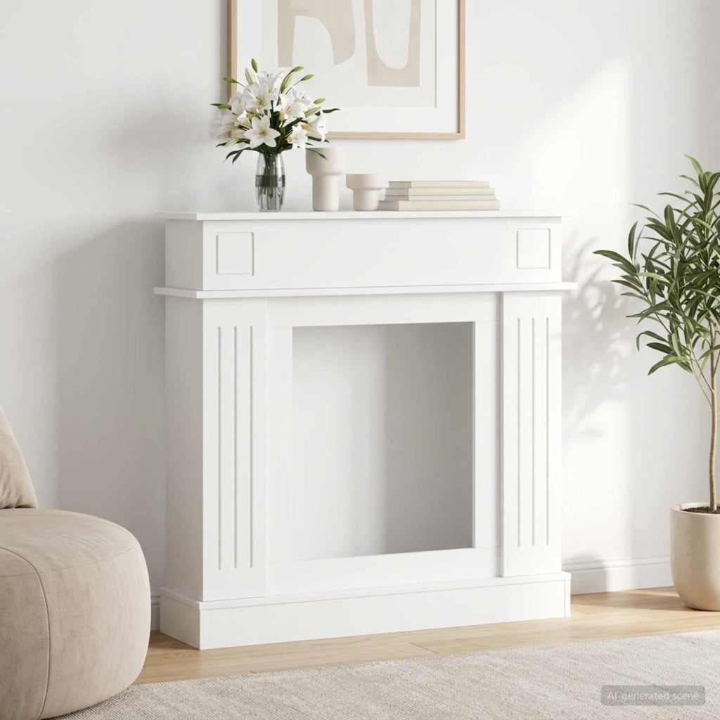 Cornice per camino Bianco 102 x 26 x 100 cm 8006642