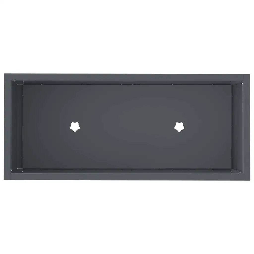 Vaso da giardino-Fioriera Esterno-Contenitore per Piante Rialzato Antracite 60 x 26 x 45 cm Acciaio