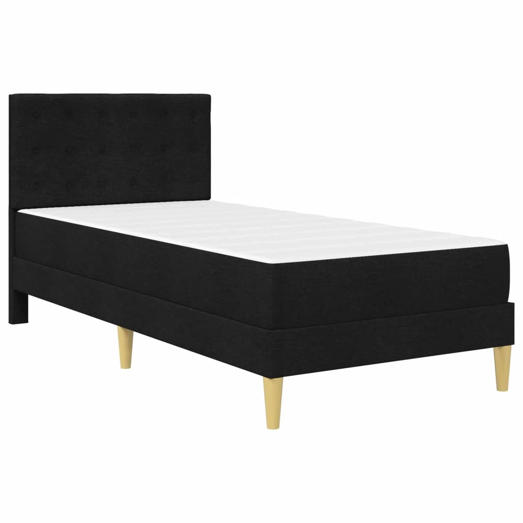 Struttura letto con materasso Nero 100 x 200 cm Tessuto 3415095