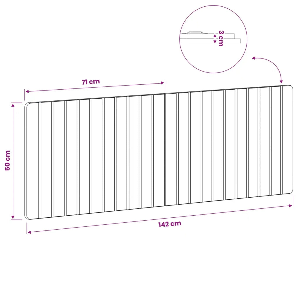Testiera da Muro ZWOLLE Nero Legno ingegnerizzato 896516