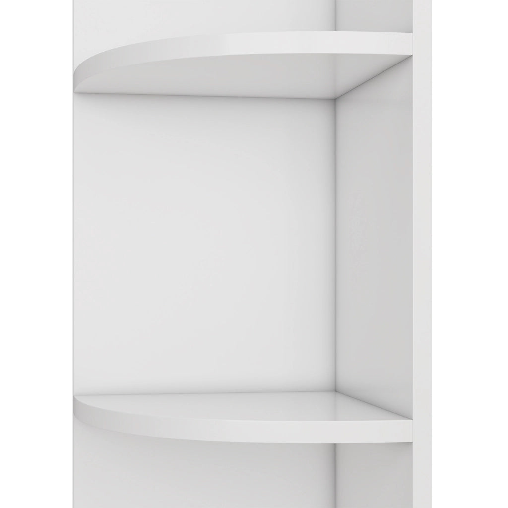 Libreria Angolare a 5 Ripiani ¨C MINIMAL ¨C Bianco, MDF