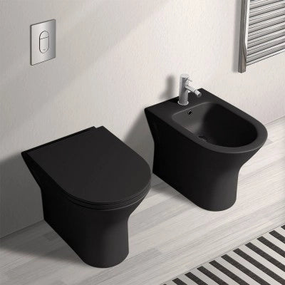 Copriwater slim softclose nero opaco originale serie Feeling