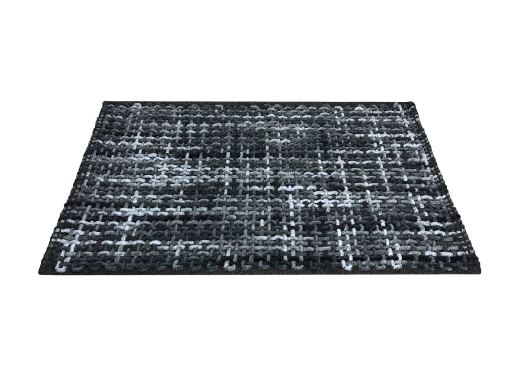 Tappeto Bagno Doccia Antiscivolo In Microfibra Super Assorbente Plot - 40x60 - Nero
