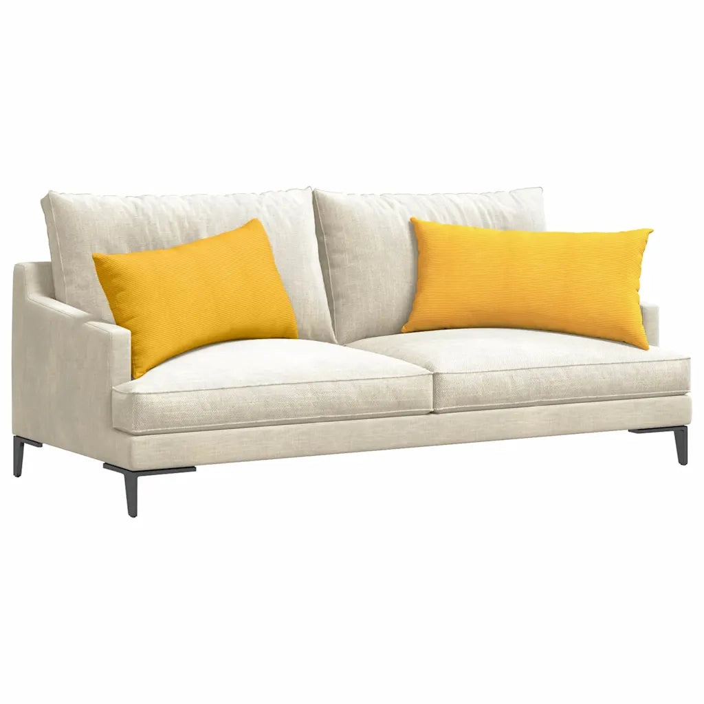 Cuscini da Divano 2 pcs Giallo Chiaro 80 x 40 cm 42013737