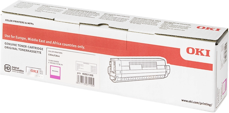 ORIGINAL OKI toner magenta 46861306 C834/C844 ~10000 Seiten