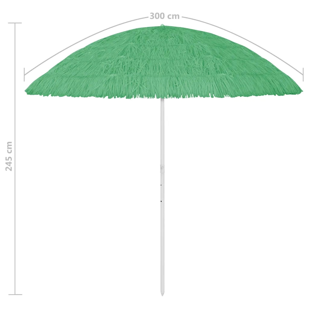 Ombrellone da Spiaggia Hawaii Verde 300 cm 314699