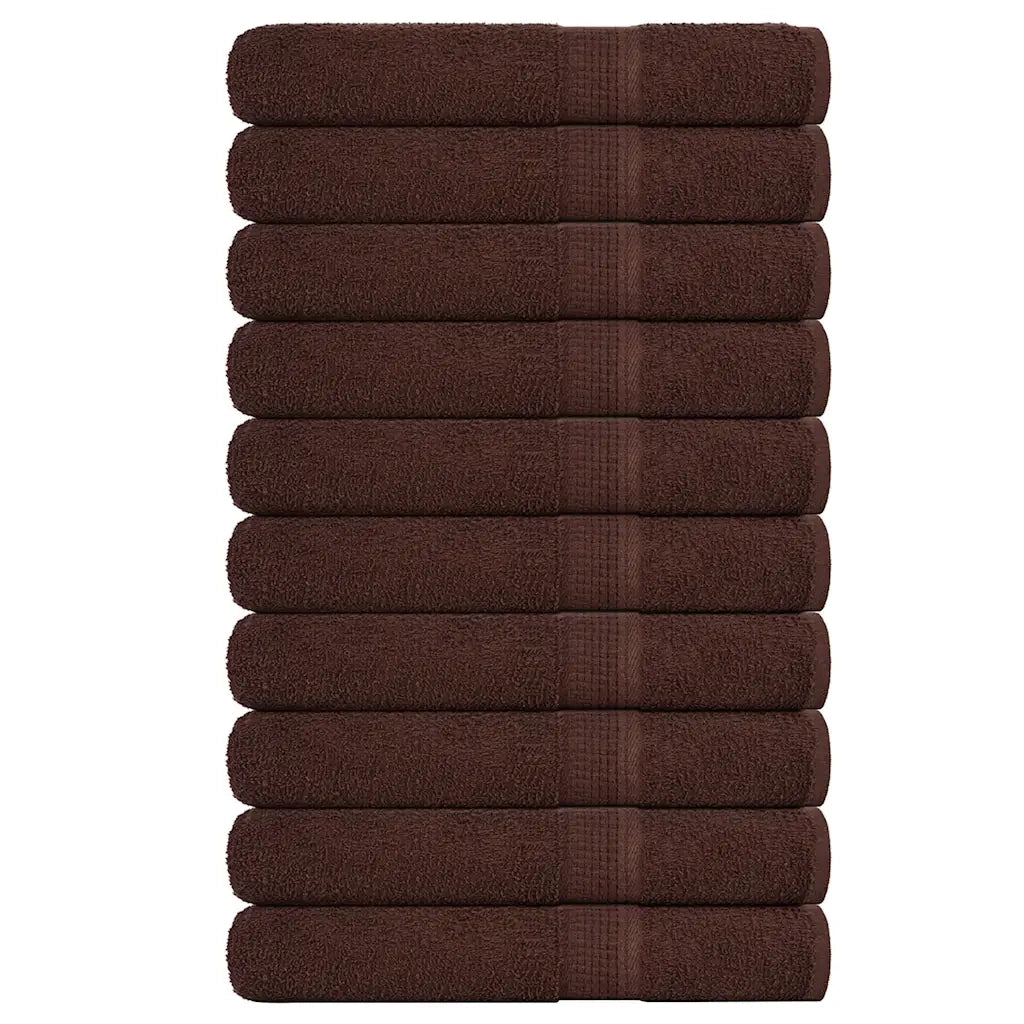 Asciugamani per sauna FROGN 10 pezzi Marrone 80x200 cm 360 g/m² 136769