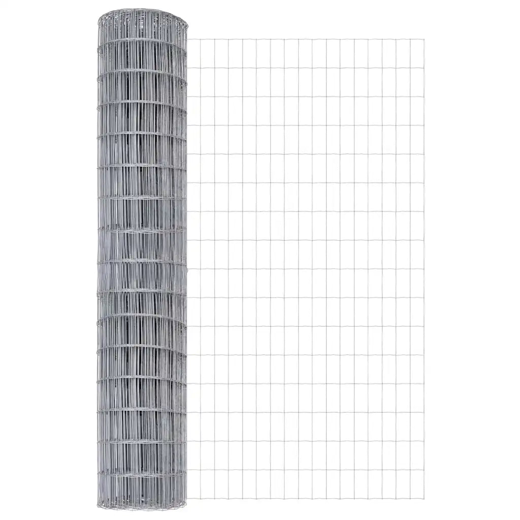 Recinzione con Posto Argento 1,6 x 10 m Acciaio e PVC
