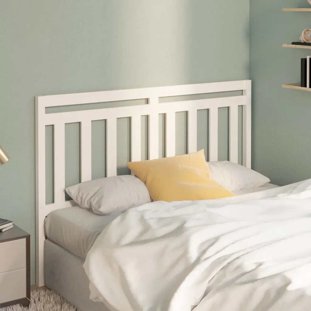 Testiera per Letto-Testata-Testiera Decorativa Bianca 166x4x100cm in Legno Massello di Pino 752893