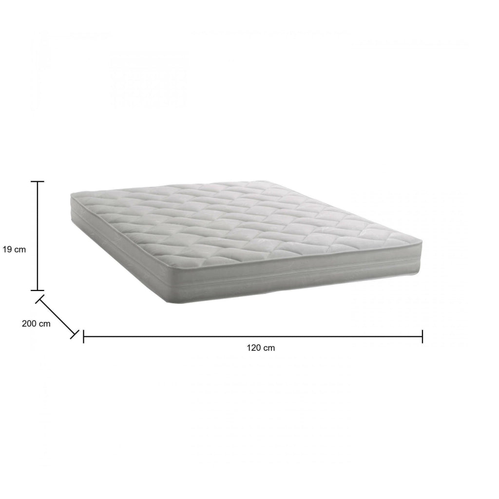Materasso piazza e mezza Cauro, Materasso sfoderabile in Waterfoam, 100% Made in Italy, Antiacaro e Anallergico, cm 120x200 h19
