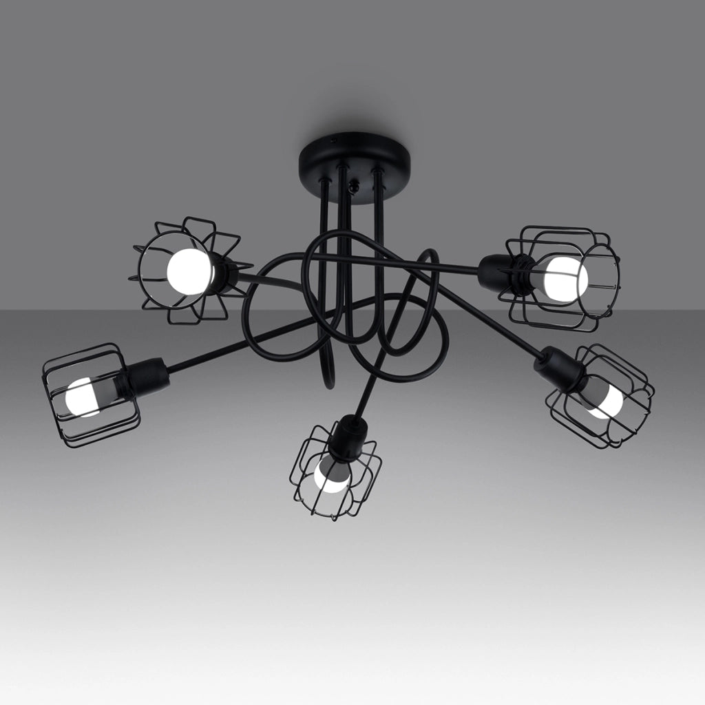 Lampadario BELUCI 5S nero
