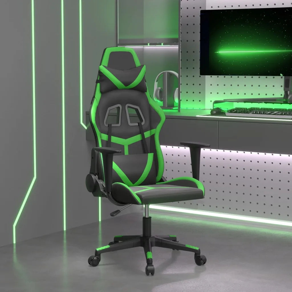 Sedia da Gaming | Sedia da e-sports Nera e Verde in Similpelle