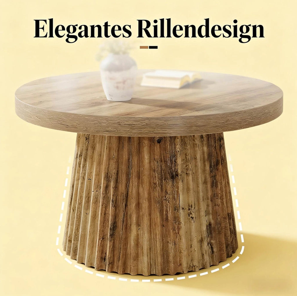 TAVOLINO DA CAFFÈ Rotondo 80 cm MDF Marrone