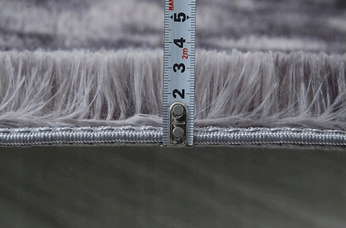 Tappeto shaggy peloso grigio 60x90 cm