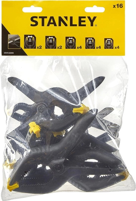 Set di 16 viti a molla, giallo/nero