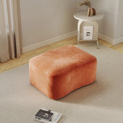 Pouf modulare in velluto arancione con schiuma ad alta resilienza
