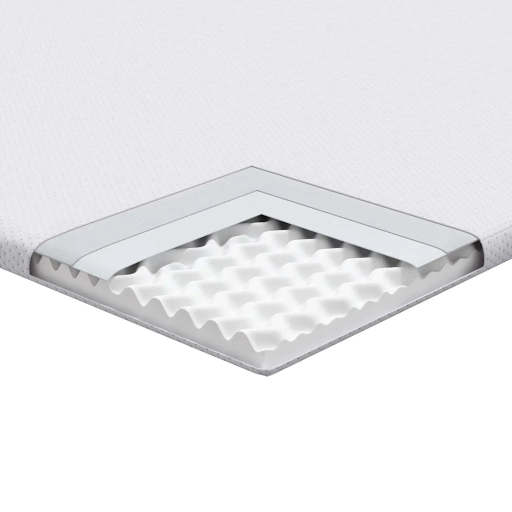 Topper per materasso Bianco 90 x 190 cm Tessuto Jacquard 4106189