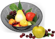 Fruttiera metallica - nera - adatta per frutta e snack