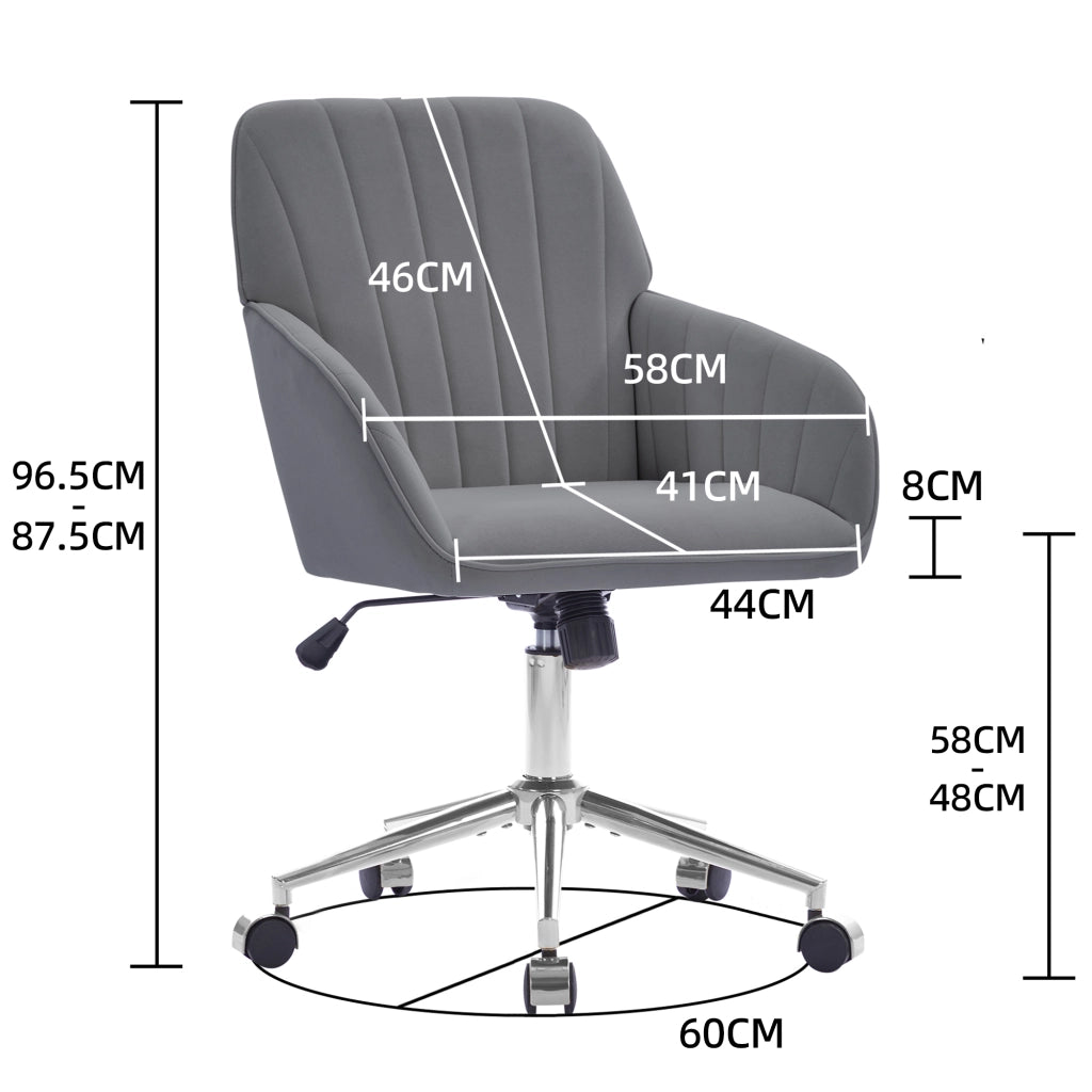 Sedia da ufficio regolabile in altezza - Zephmum- Ergonomica con schienale