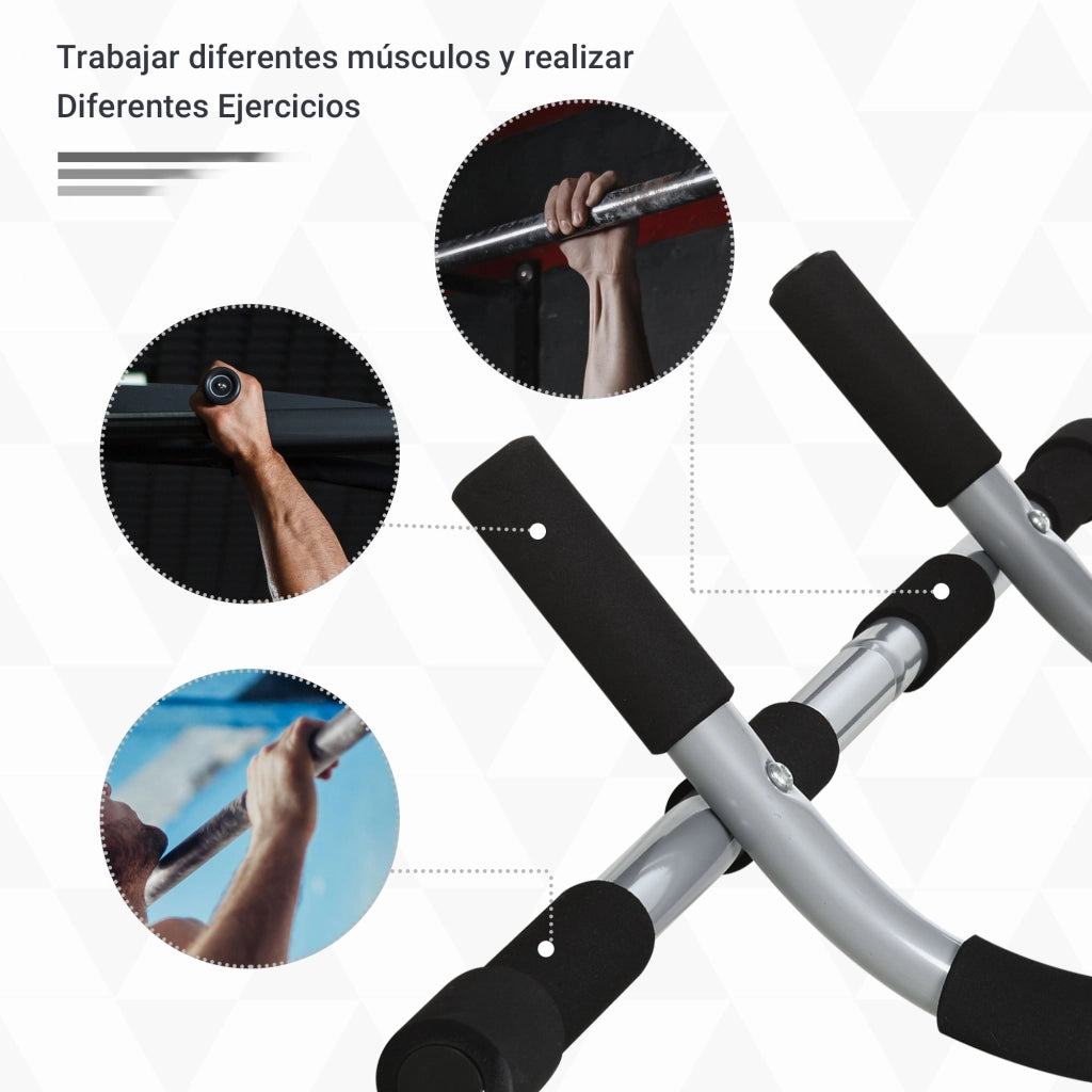 Barra per Trazioni a Soffitto per Palestra ¨C Zephmum ¨C 92x40x17cm Nero