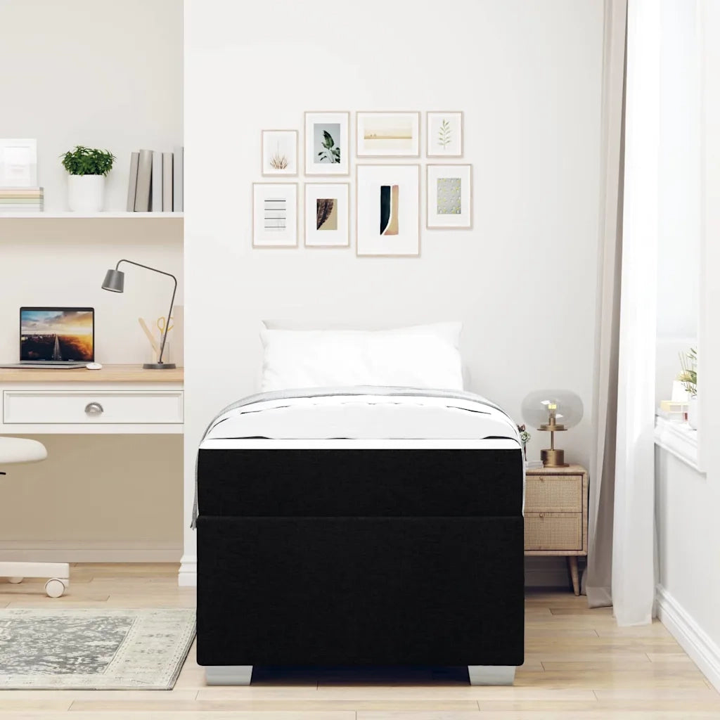 Struttura del letto con materasso Nero 80 x 200 cm Tessuto 3399147
