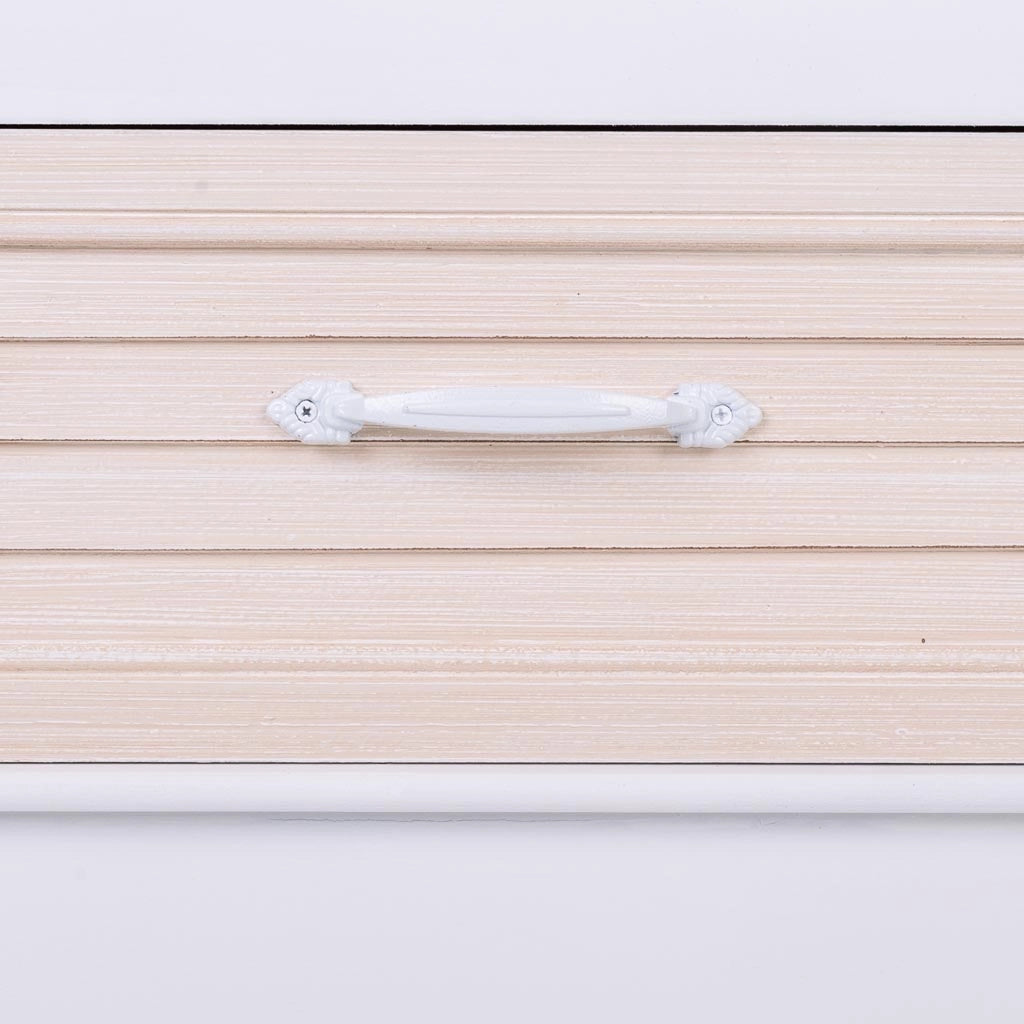 Mobile base in legno bianco 100x42x61h