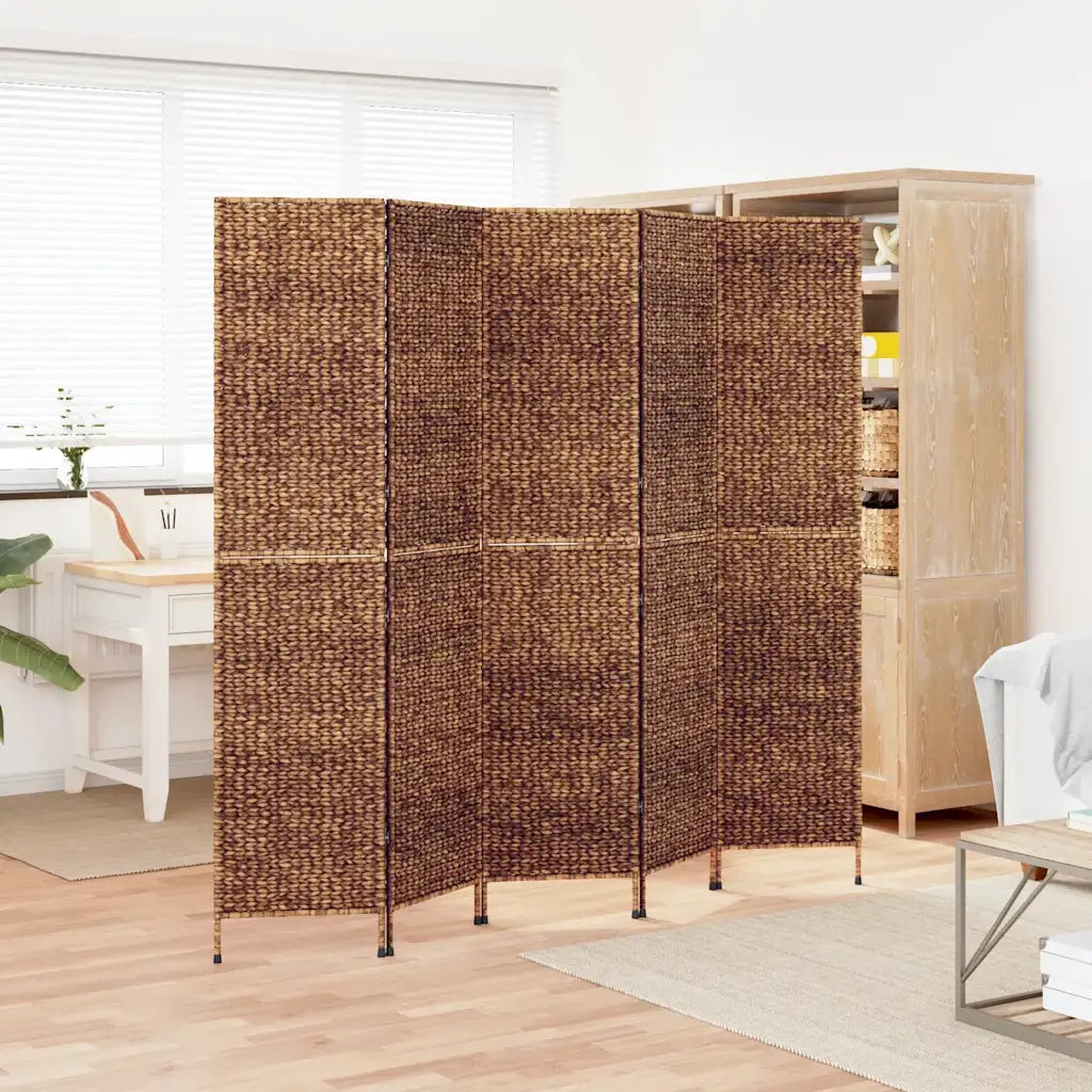 Divisorio Ambienti | Divider per stanze | Paravento 5Pannelli Marrone 205x180cm Giacinto d'Acqua