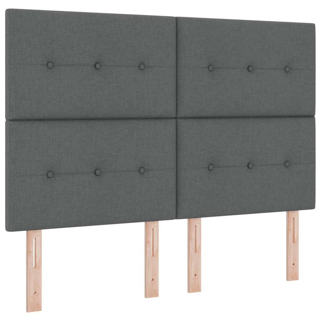 Letto box spring con materasso Grigio Scuro 140 x 200 cm 3454411