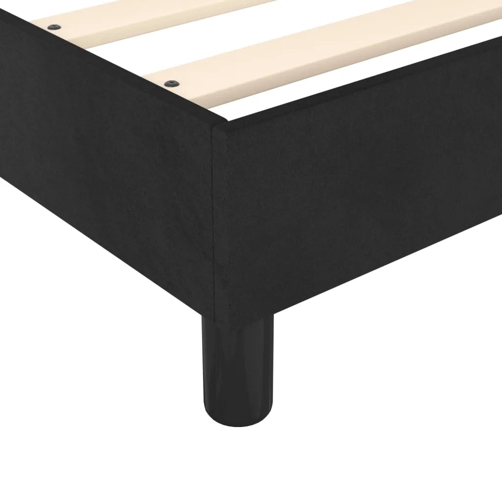 Giroletto a Molle con Materasso-Struttura Letto Nero 80x200 cm in Velluto 220665