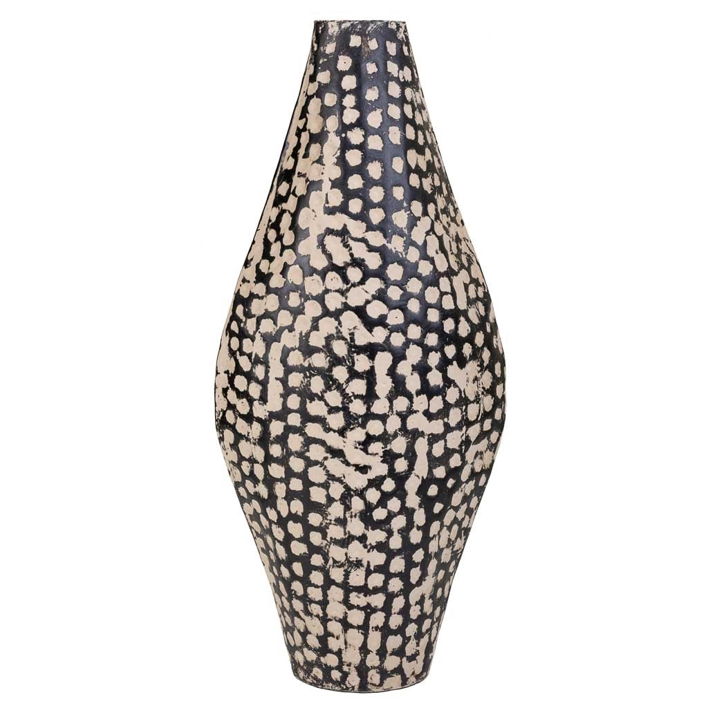 Vaso in metallo nero 23x07x52,5h