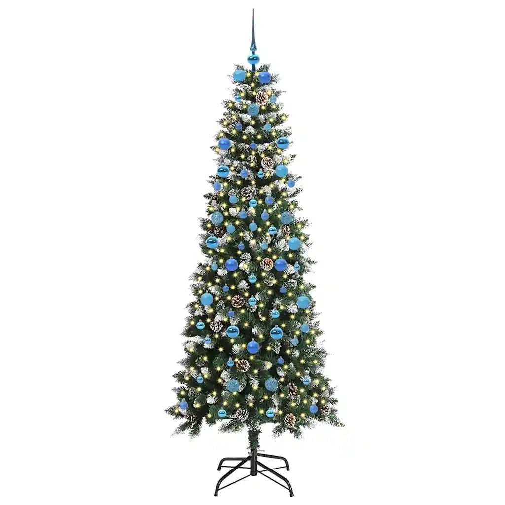 Albero di Natale artificiale con 300 LED Verde 210 cm 3395839