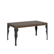 Tavolo allungabile 160/264x90 cm Paxon colore noce gambe antracite