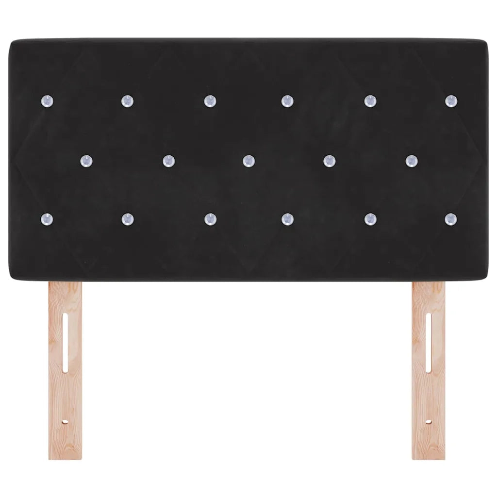 Testiera | Testata Nero 80 cm Velluto