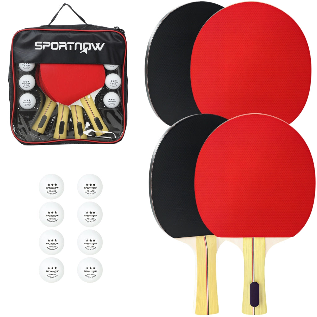 Set da ping pong 4 racchette 8 palline 1 borsa ¨C Minimal ¨C per amatori e principianti