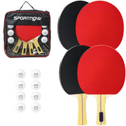 Set da ping pong 4 racchette 8 palline 1 borsa ¨C Minimal ¨C per amatori e principianti