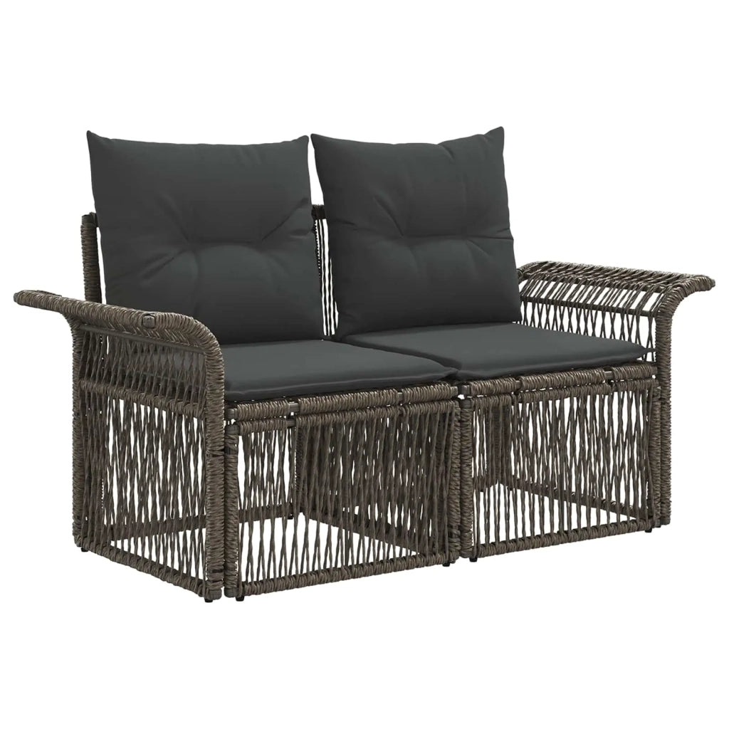 Set Divano da Giardino 9 pz Grigio polyrattan 3434945