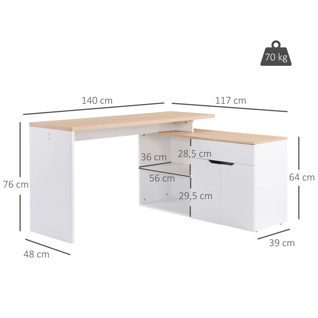 Scrivania con cassetti e ripiani ¨C Minimal ¨C legno