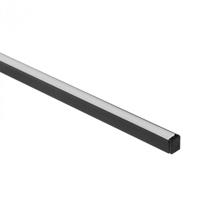 Profilo LED NW01 a superficie nero diffusore opaco 1m Ecolight