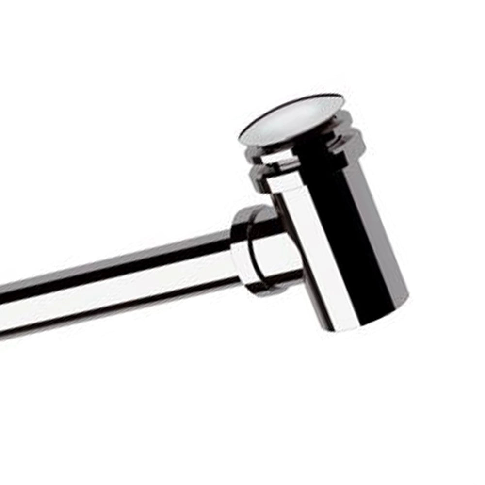 Sifone salvaspazio con piletta click-clack cromo