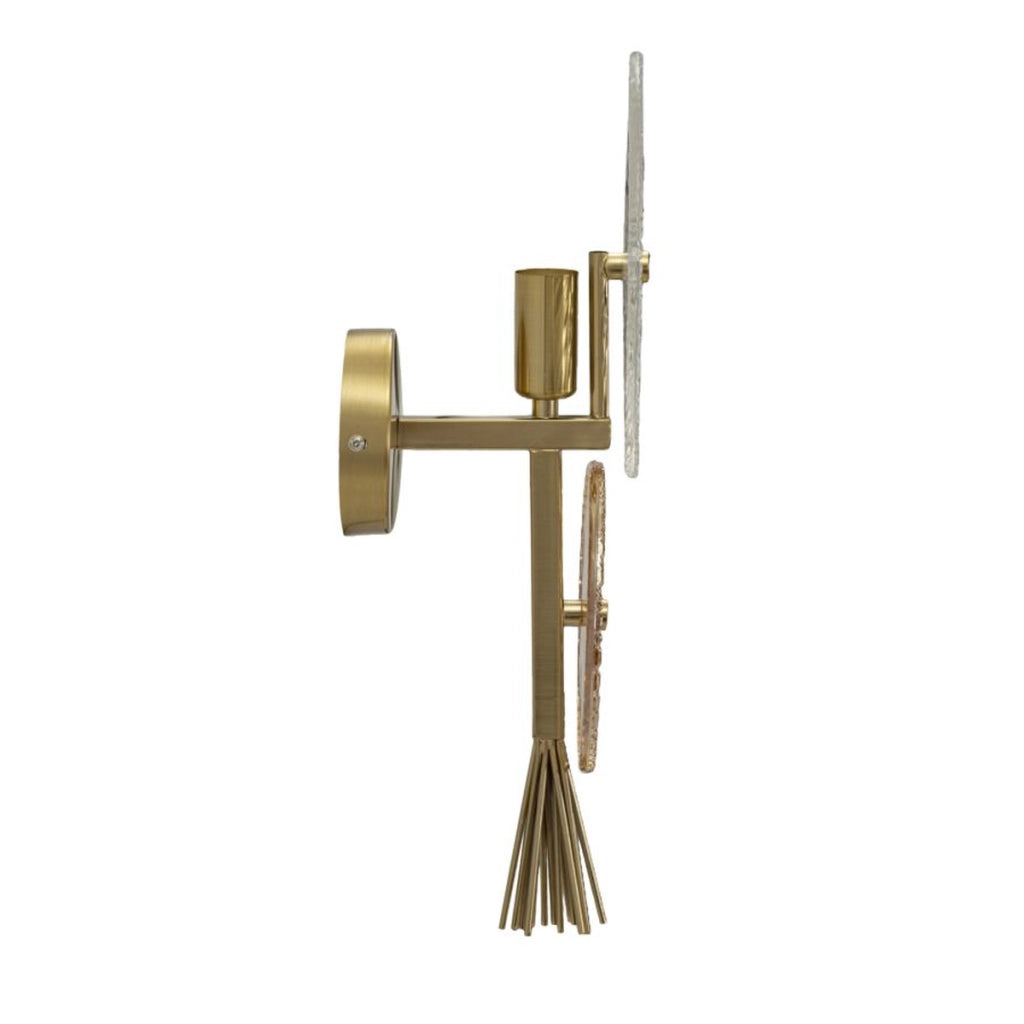 Lampada a Parete VKH67, Oro, Metallo, 20x14x41 cm