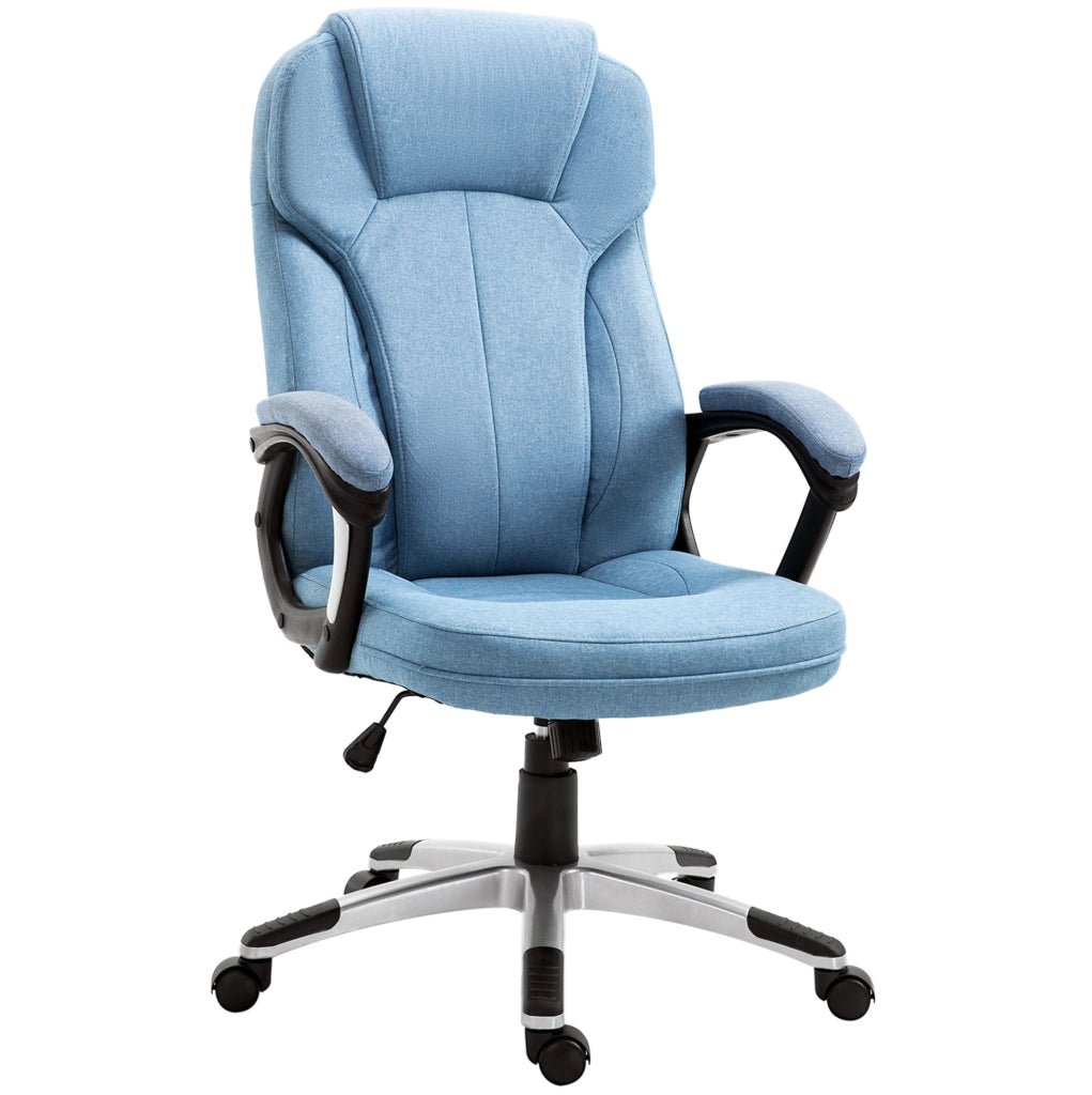 Sedia da ufficio ergonomica azzurra regolabile