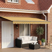 Tenda retrattile manuale Giallo, Grigio e Bianco 5 × 3,5 m 3420488