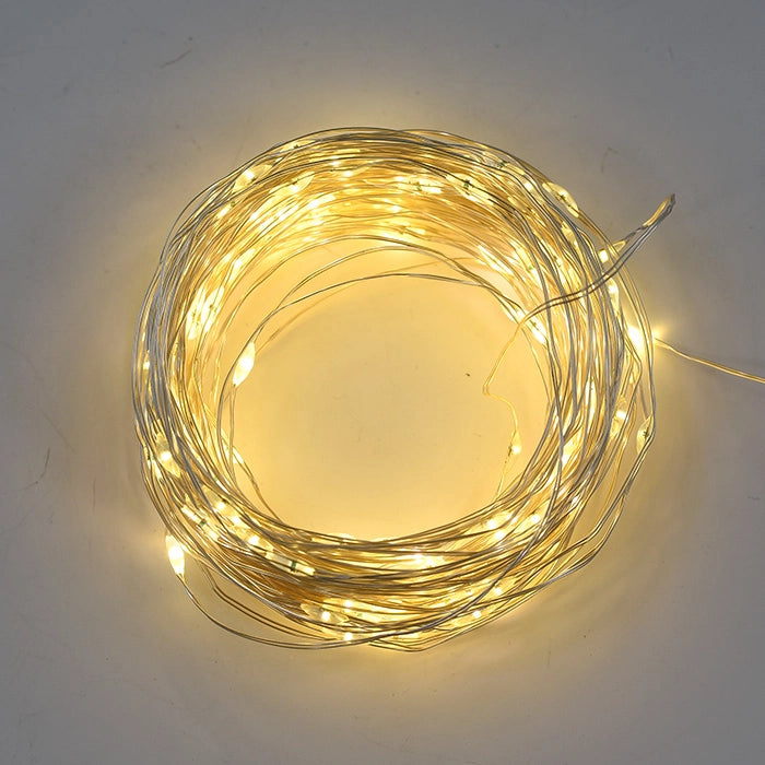 LUCI NATALIZIE DECORATIVE 150 MICRO LED LUCE GIALLA DA 15 METRI CON TELECOMANDO - ILLUMINAZIONE ESTERNA VERSATILE E IMPERMEABILE