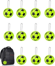Chiavetta da calcio riflettente per bambini (12 pezzi), ideale per zaini scolastici e costumi
