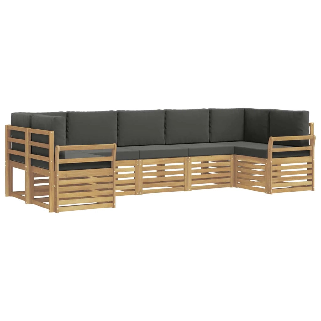Set di divani da esterno 7 pcs Bianco e Antracite 3392437