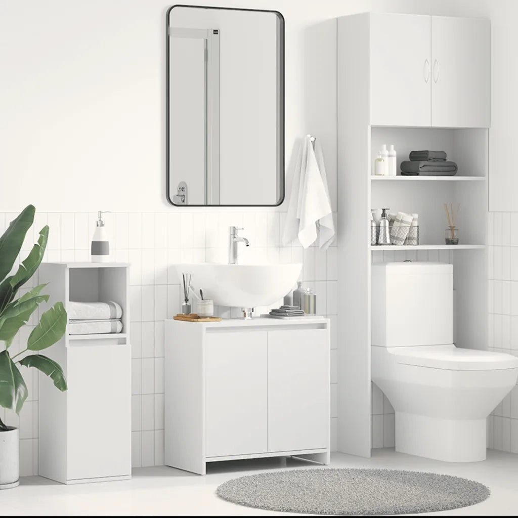 Mobile da Bagno Bianco 60x33x60 cm in Legno Multistrato 802642