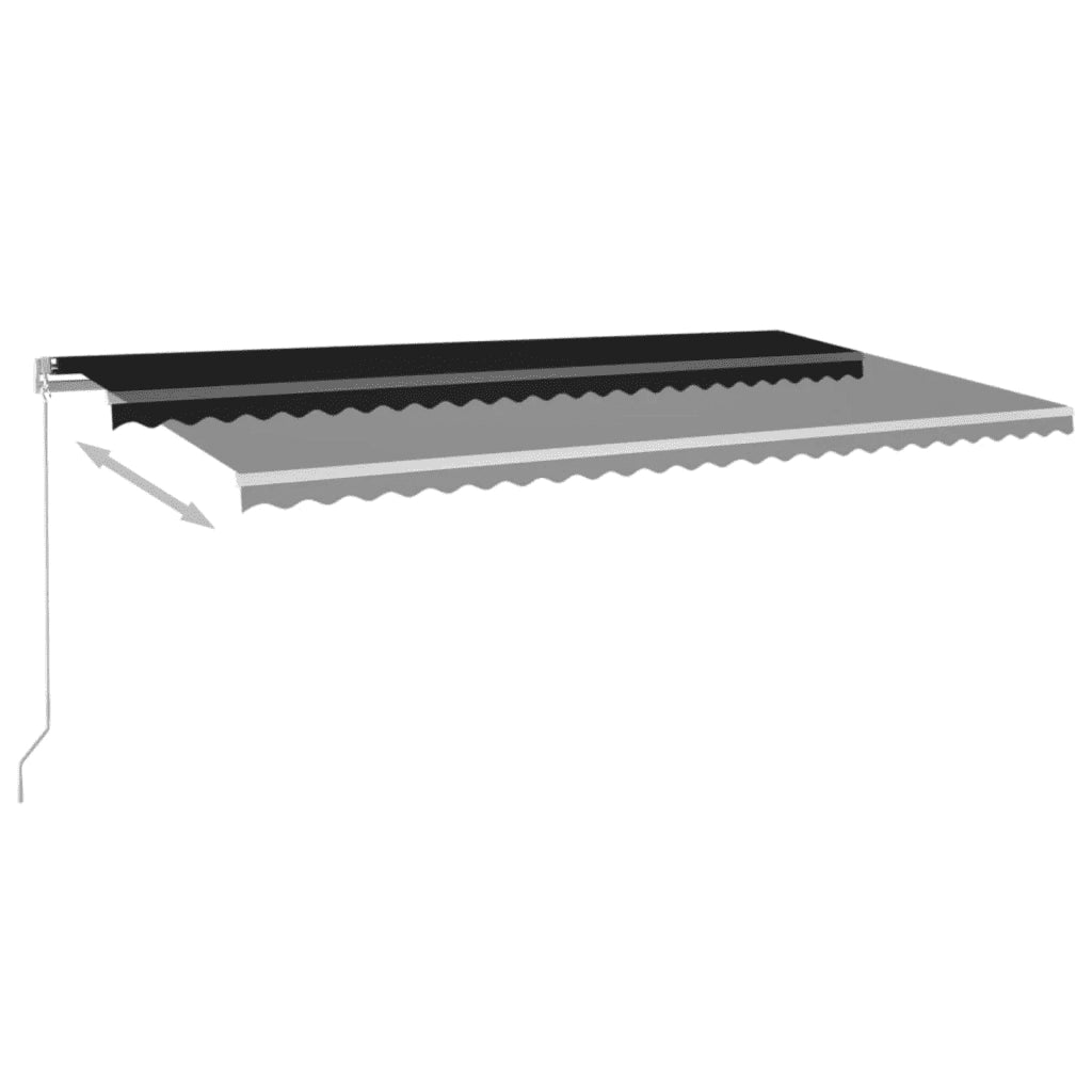 Tenda da Sole Retrattile Manuale 600x350 cm Antracite 3069039