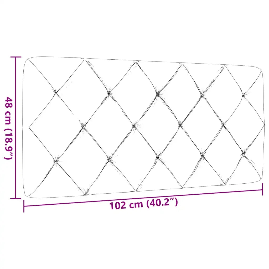Coussin de tête de lit noir 100 cm tissu